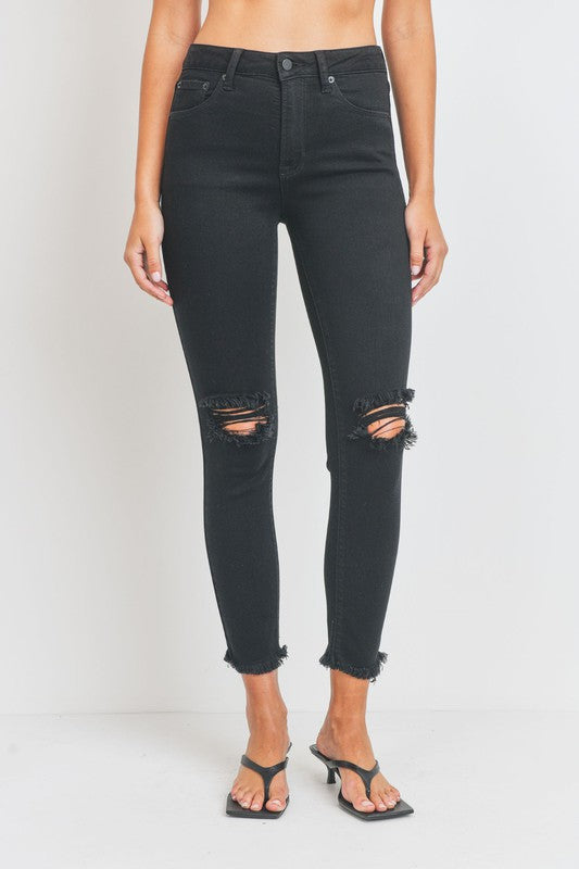 Knee Slit Skinny Jean - Charming Charlie Main image