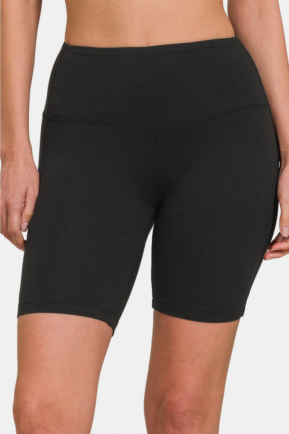 Zenana High Waist Active Shorts - Charming Charlie Main image